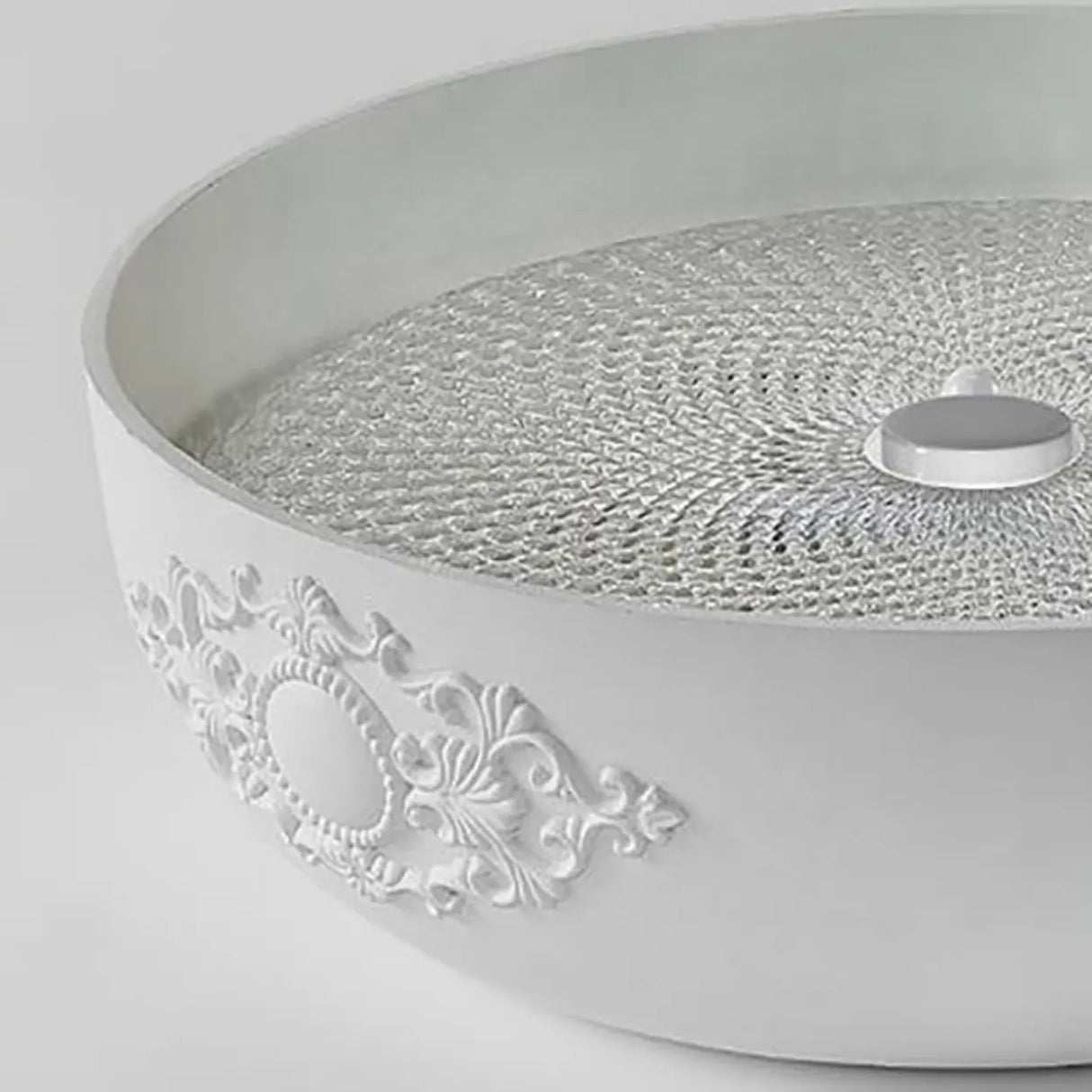 Contemporary White Carving Dome Flush Mount Light Image - 7