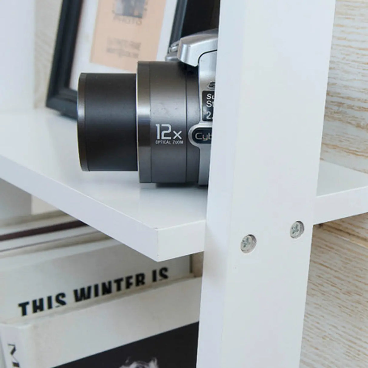 Modern Causal Open Shelves Wood Corner Ladder Bookcase Image - 6