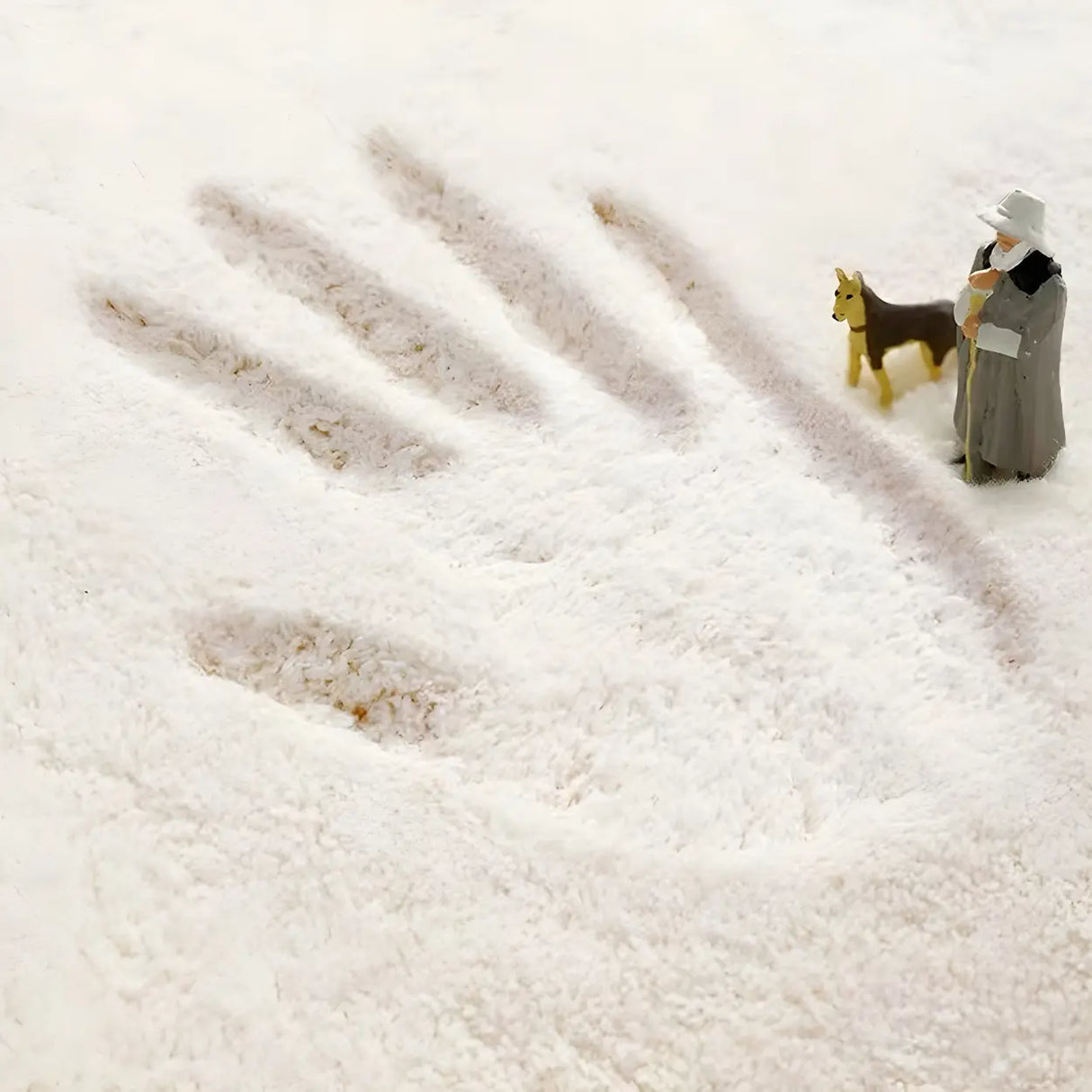 Modern Checkered Polyester Green Anti-Slip Rug Image - 13