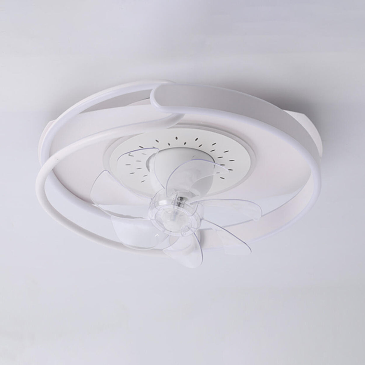 Modern Circular 7 Blades Ceiling Fan with LED Light Image - 12
