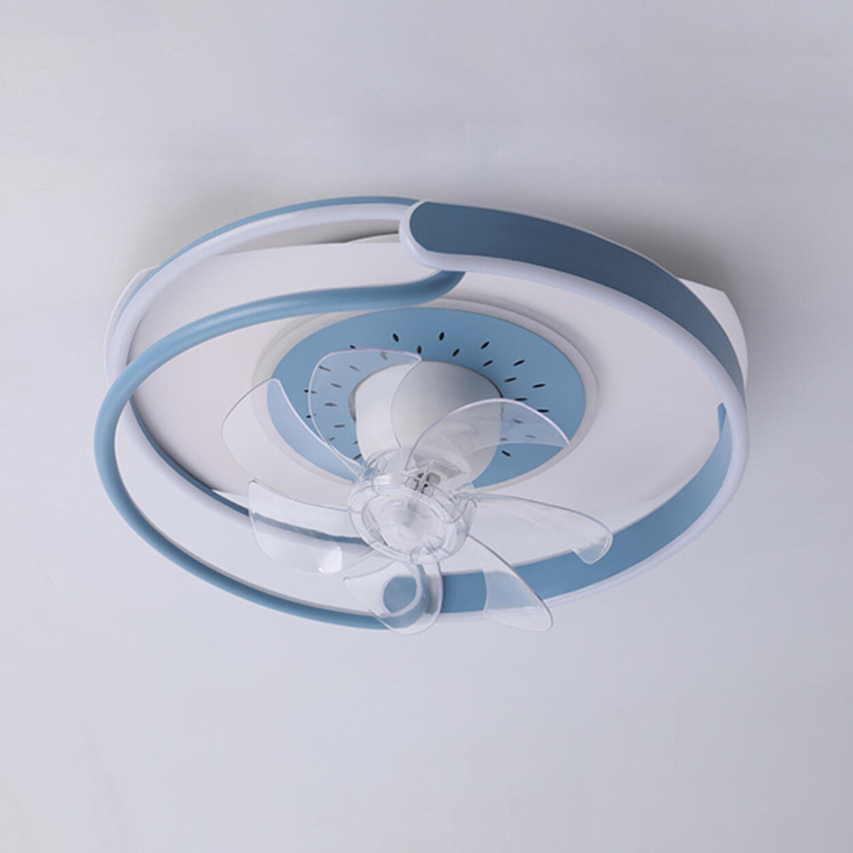 Modern Circular 7 Blades Ceiling Fan with LED Light Image - 14