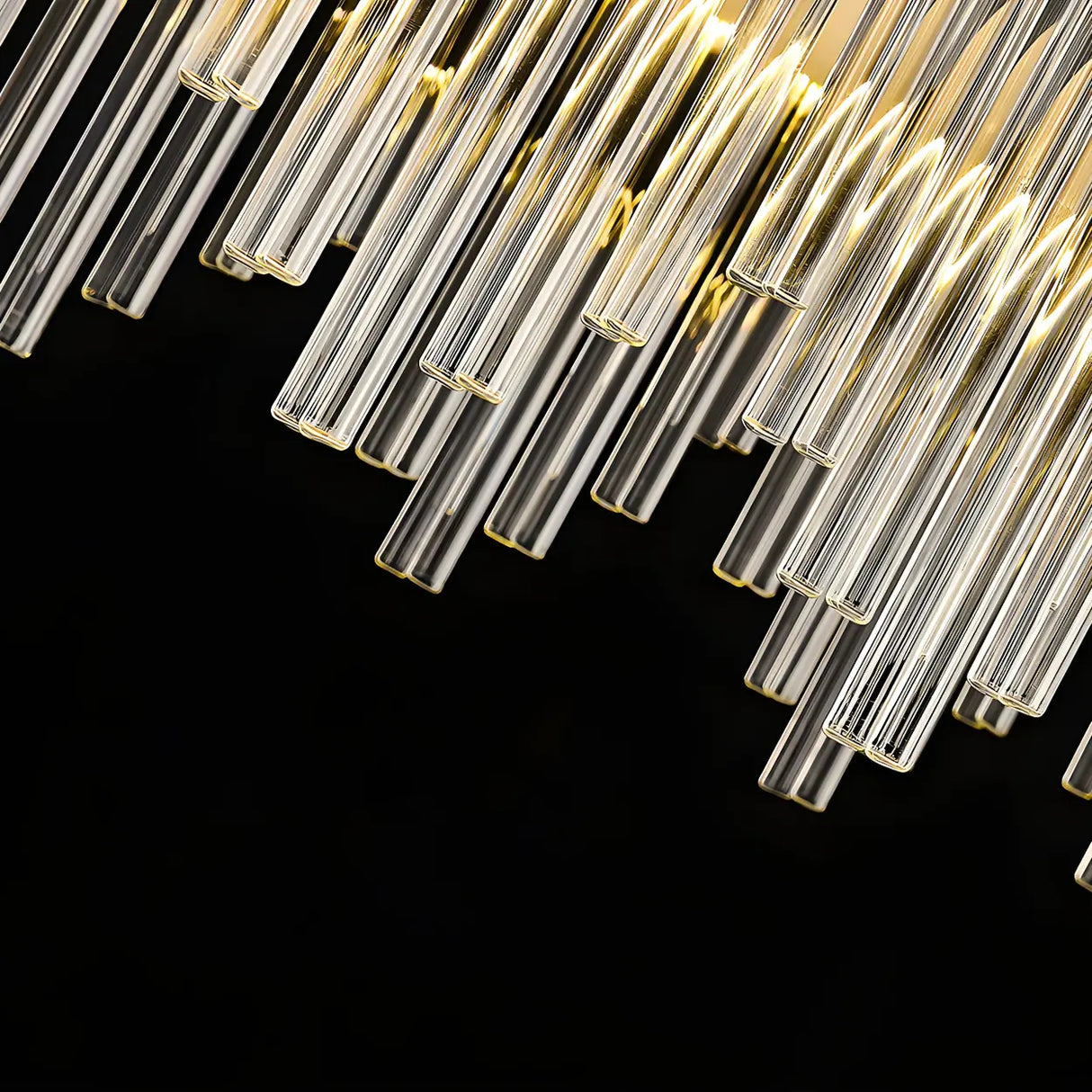 Modern Circular Crystal Gold Chandelier for Living Room Image - 7