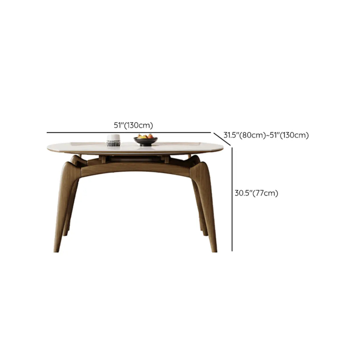 Modern Circular Sintered Stone Extendable Dining Table White Image - 15