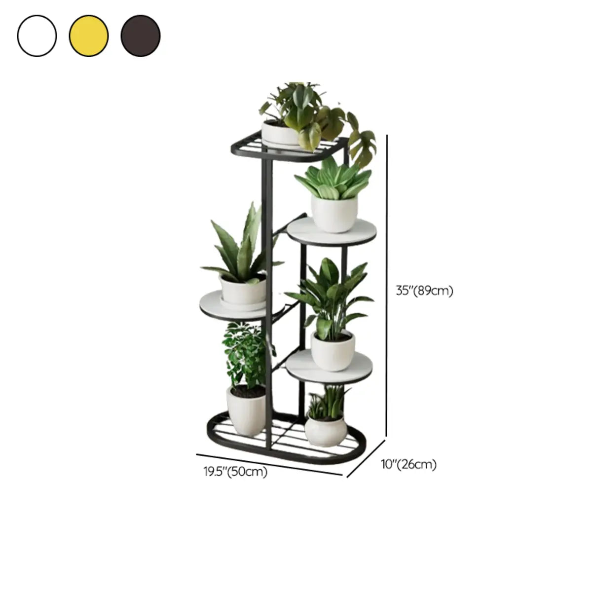 Modern Circular Tray Multi-Tier Metal Floor Plant Stand Image - 25