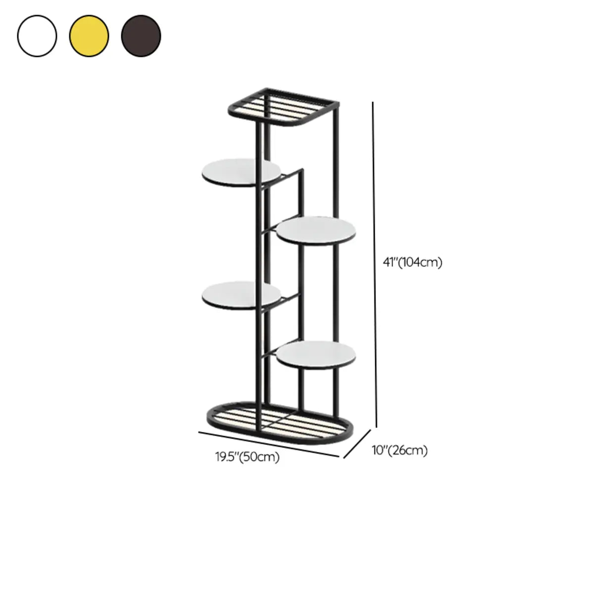 Modern Circular Tray Multi-Tier Metal Floor Plant Stand Image - 26
