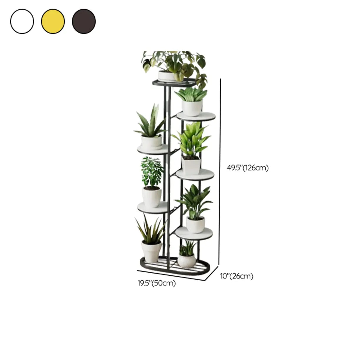 Modern Circular Tray Multi-Tier Metal Floor Plant Stand Image - 27