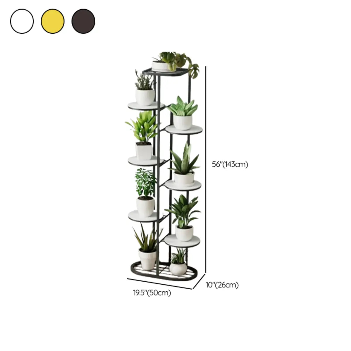Modern Circular Tray Multi-Tier Metal Floor Plant Stand Image - 28