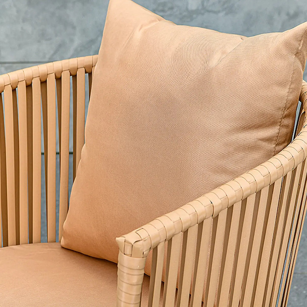 Modern Classicist 2 Chairs Ivory Aluminum Metal Outdoor Arm Chair Image - 7