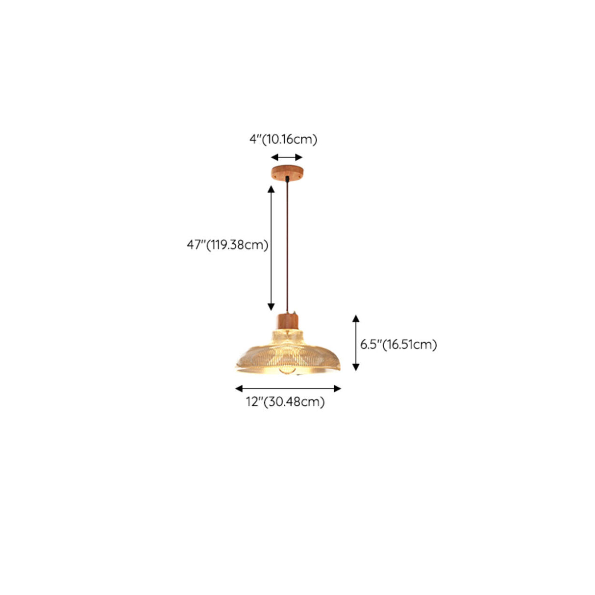 Modern Clear Glass Dome Adjustable Height Pendant Light