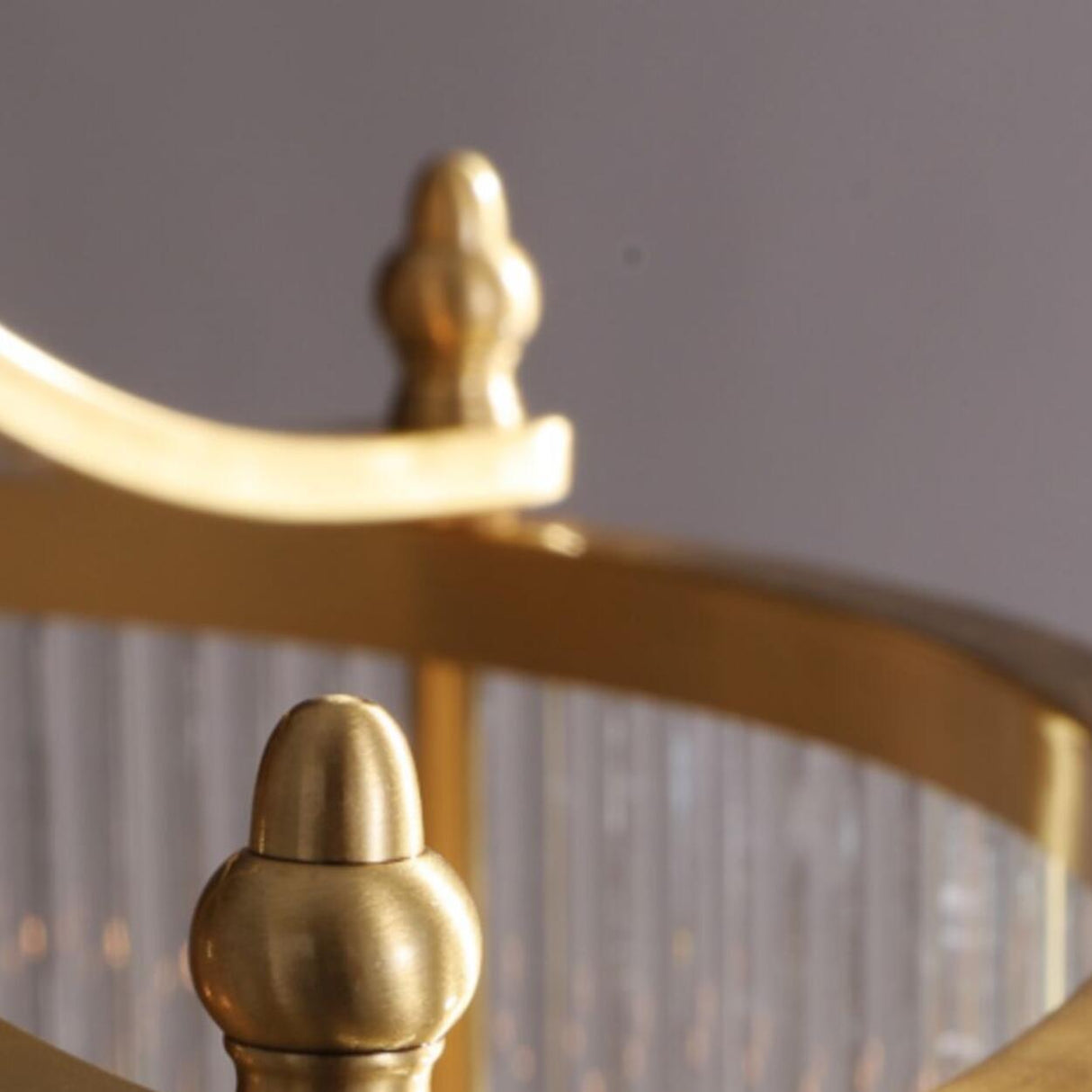 Modern Clear Glass Drum Chandelier, Adjustable Height Image - 12