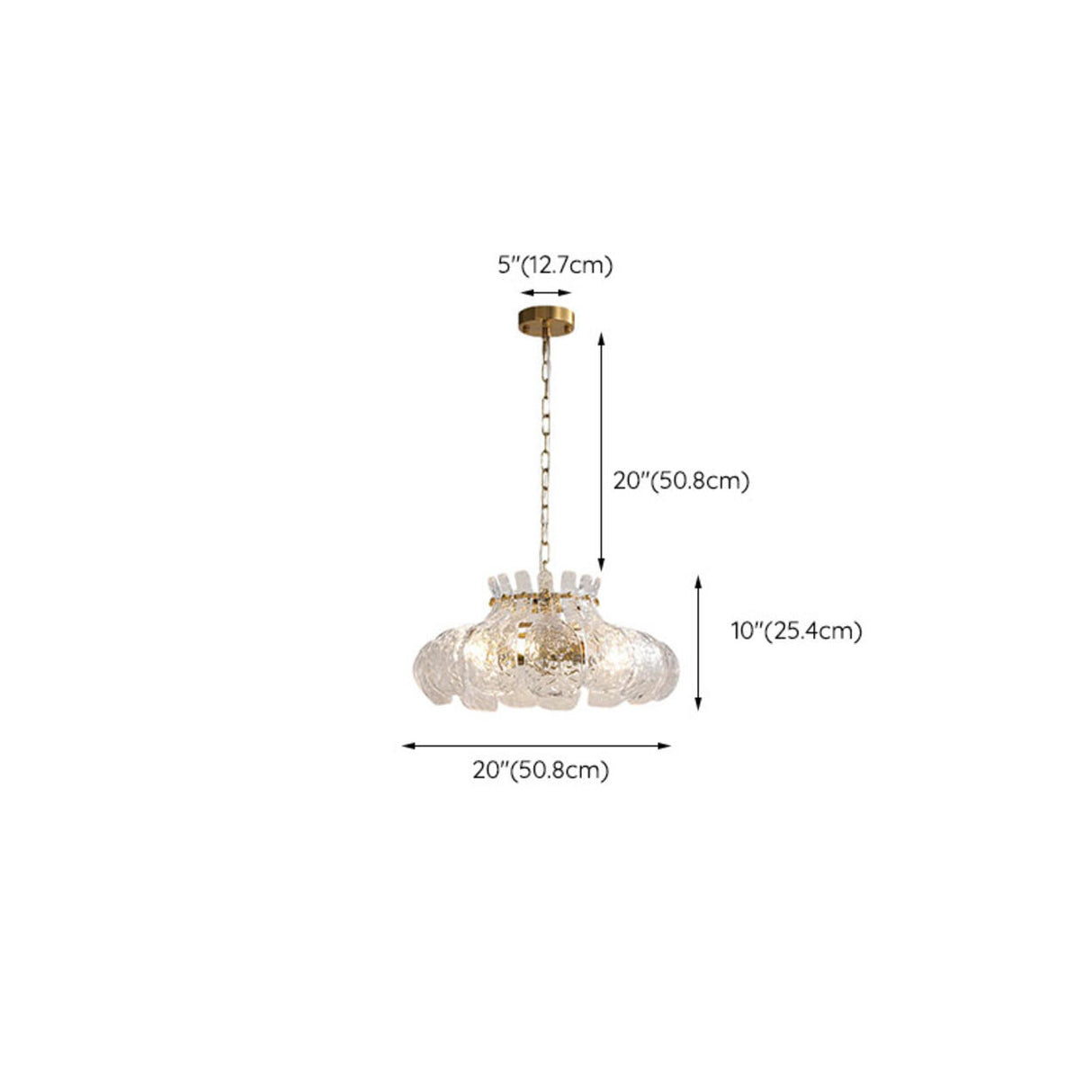 Modern Clear Glass Flower Adjustable Height Chandelier Image - 12