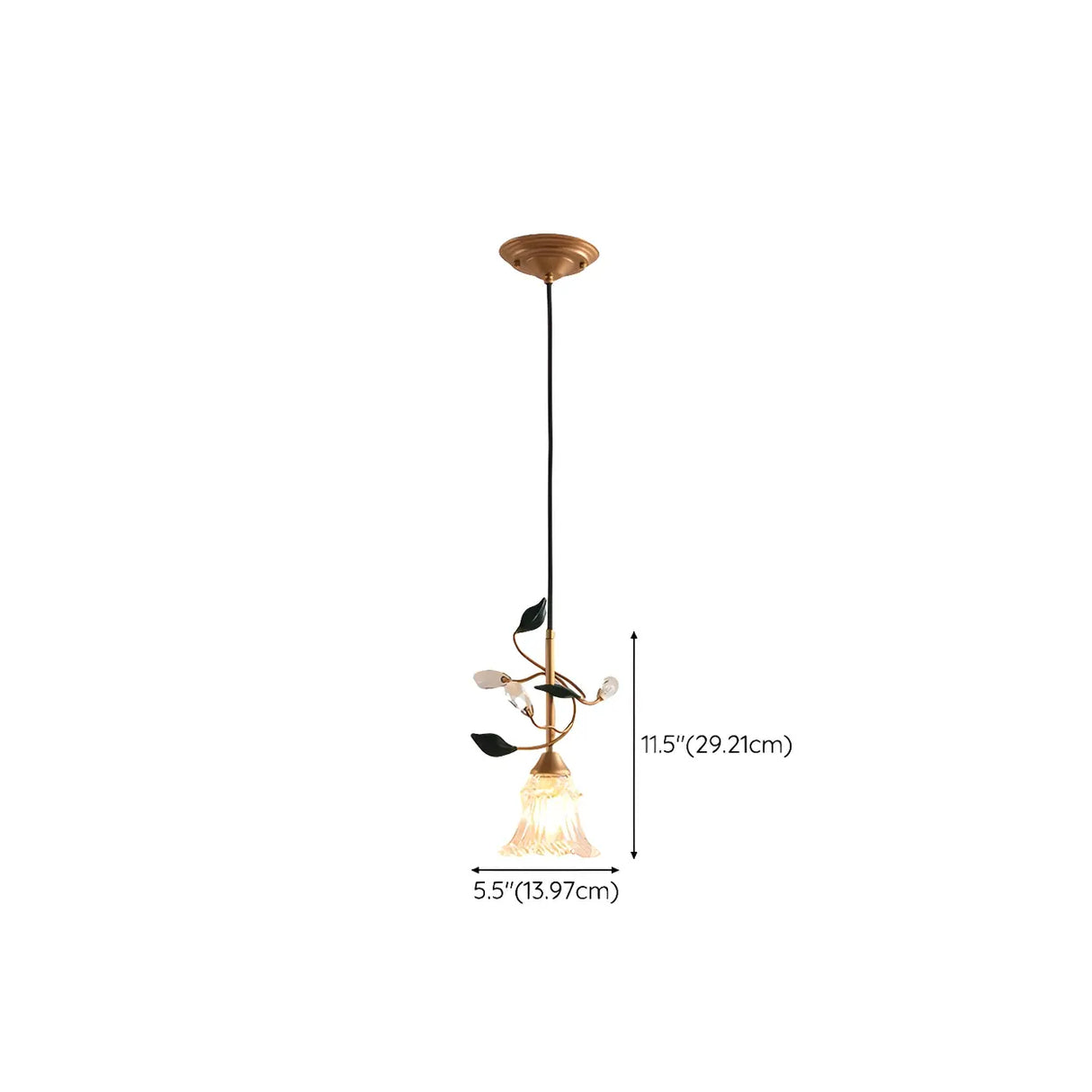 Modern Clear Glass Flower Round Bedroom Pendant Lights