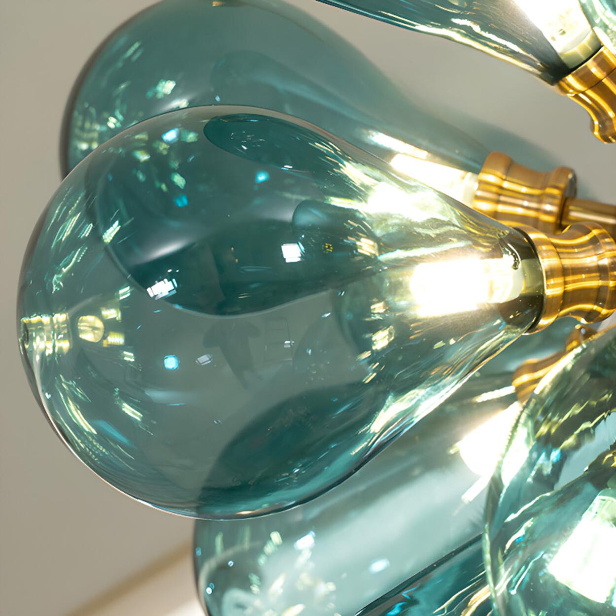 Modern Clear Glass Sphere Bubble Chandelier Image - 12