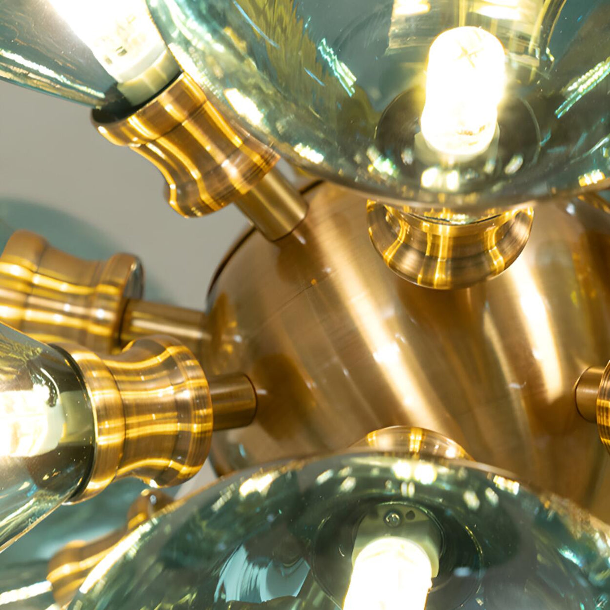 Modern Clear Glass Sphere Bubble Chandelier Image - 13