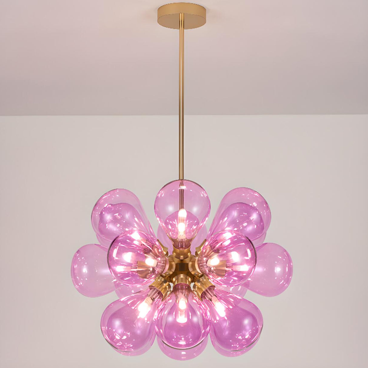 Modern Clear Glass Sphere Bubble Chandelier Image - 7