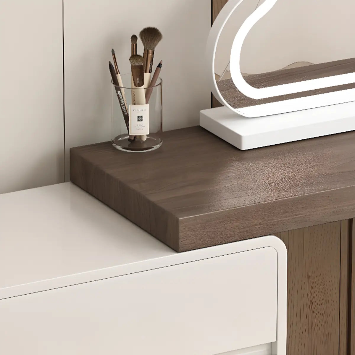 Modern Cloud-shaped Mirror Polymer LED White Makeup Vanity Image - 4