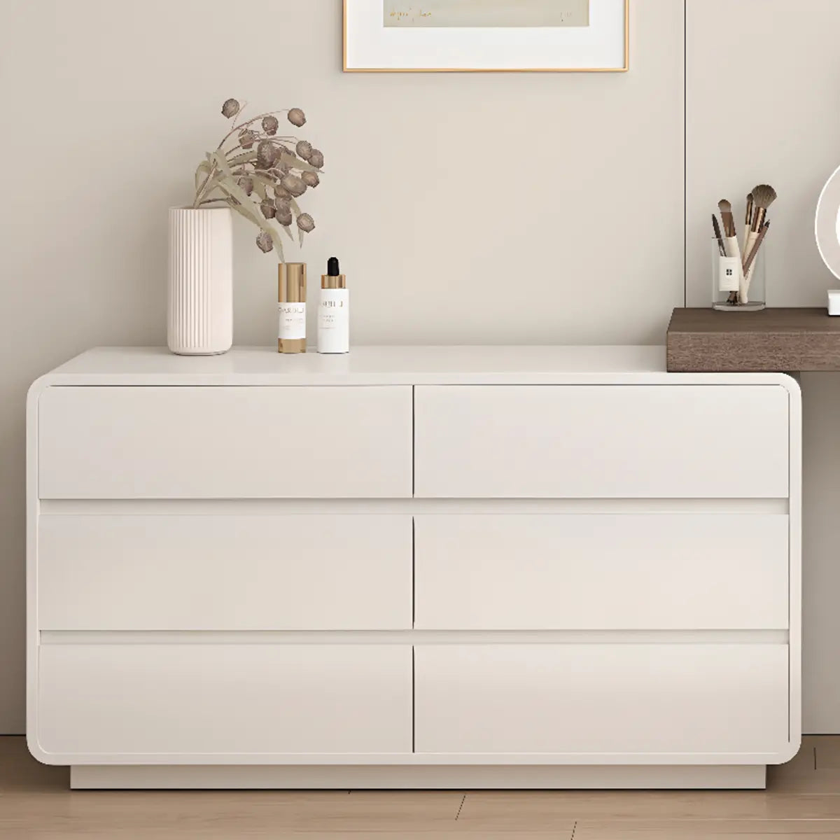 Modern Cloud-shaped Mirror Polymer LED White Makeup Vanity Image - 8