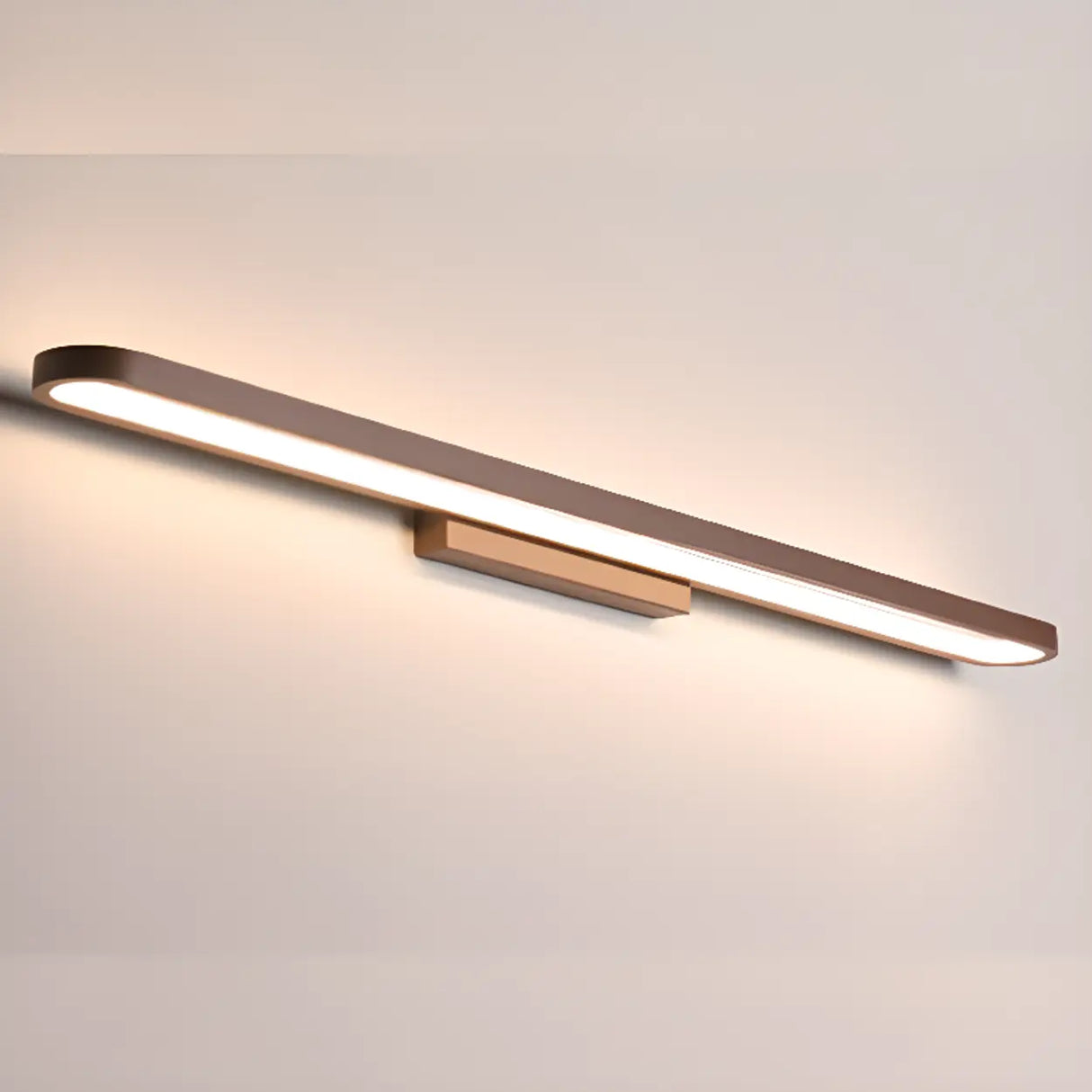 Modern Coffee Curved LED Bathroom Vanity Light Image - 10