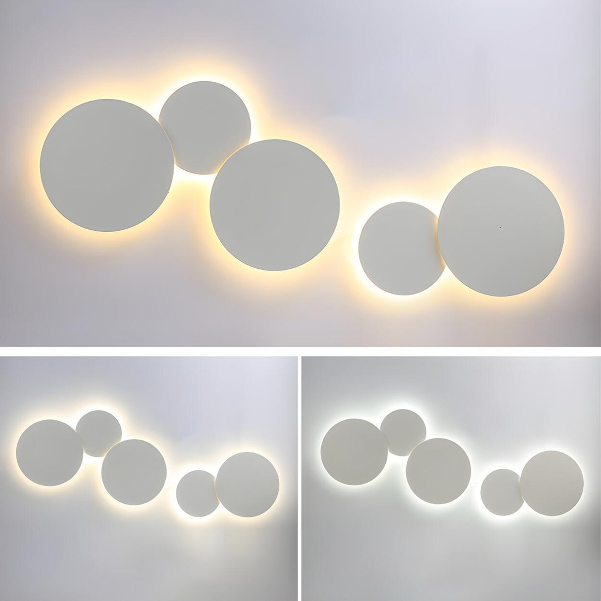 Modern Colorful Circle Metal Bedroom Wall Sconce Image - 11