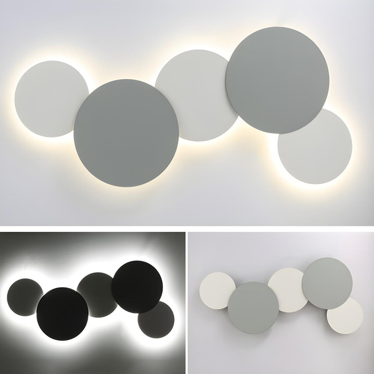 Modern Colorful Circle Metal Bedroom Wall Sconce Image - 12