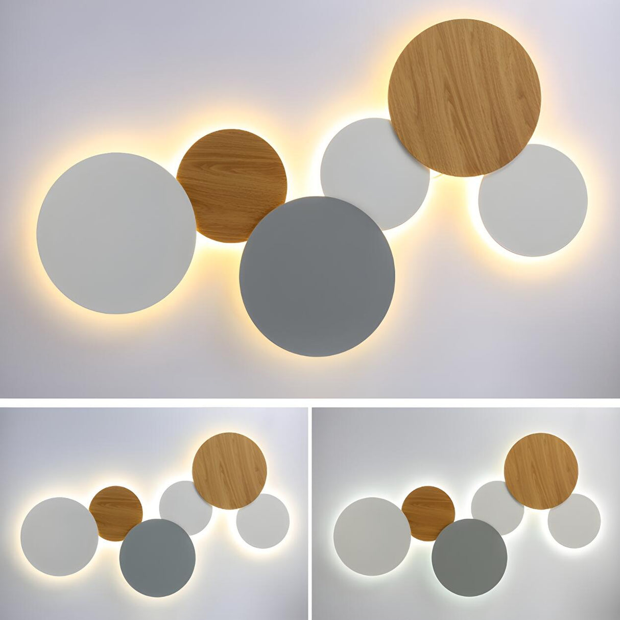 Modern Colorful Circle Metal Bedroom Wall Sconce Image - 13