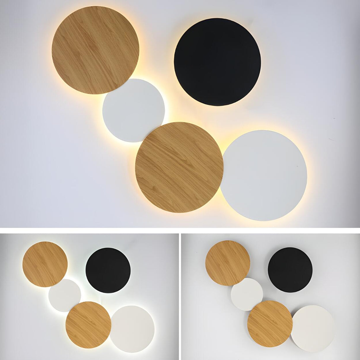 Modern Colorful Circle Metal Bedroom Wall Sconce Image - 14