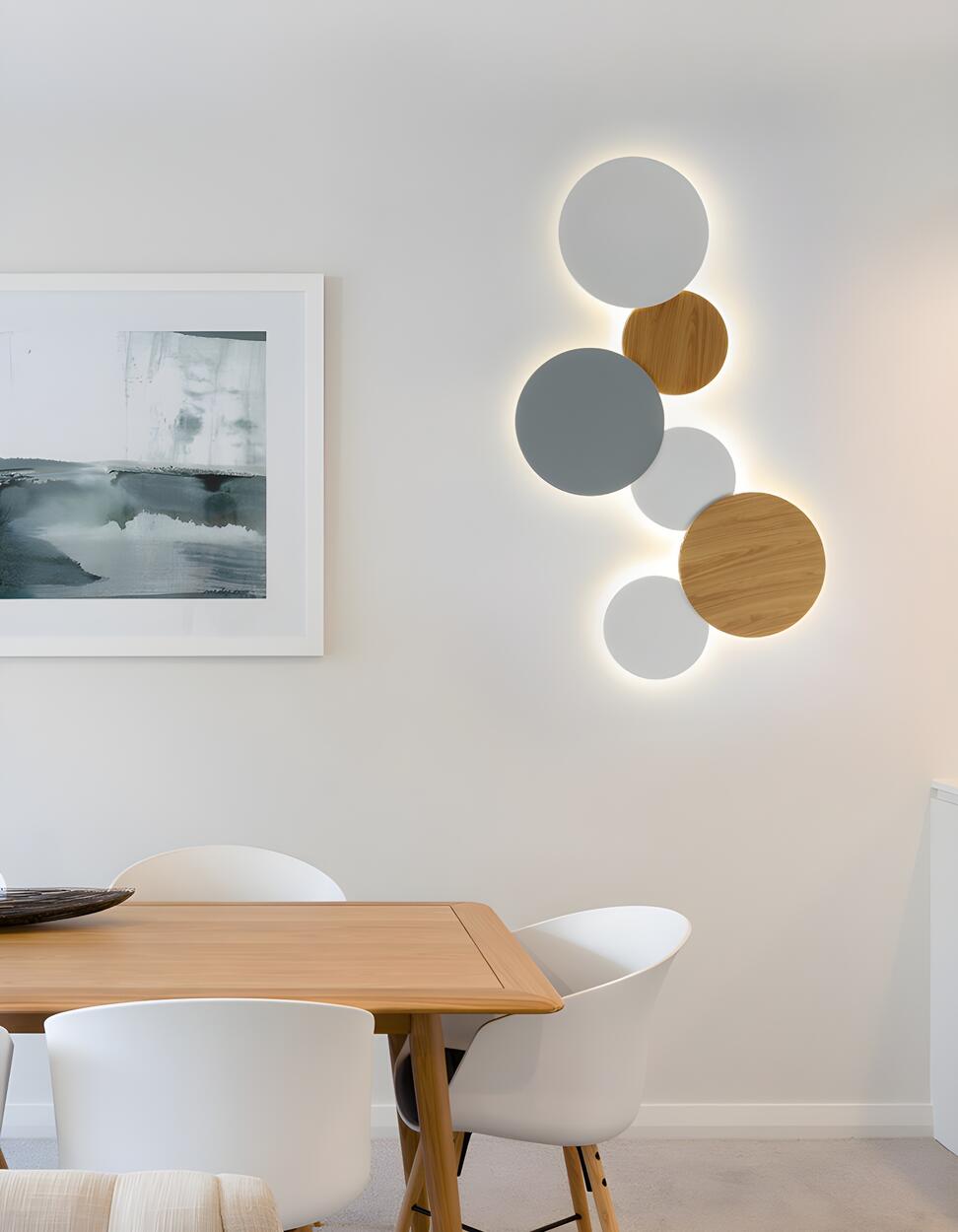 Modern Colorful Circle Metal Bedroom Wall Sconce Image - 19