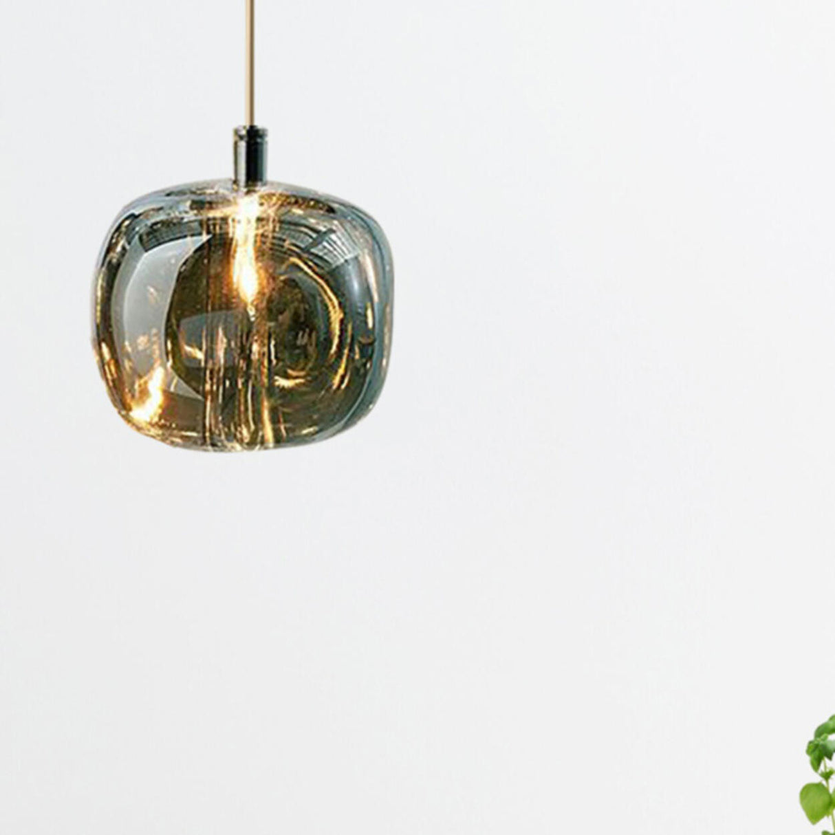 Modern Colorful Cube Mirrored Glass Pendant Light Image - 12