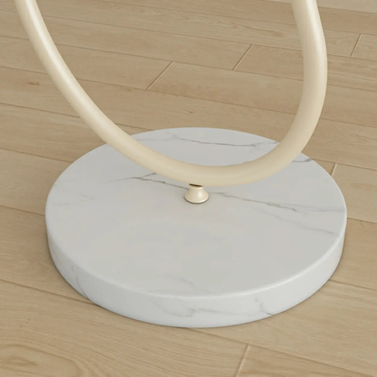 Modern Cone and Curved Floor Lamp with Side Table Image - 8