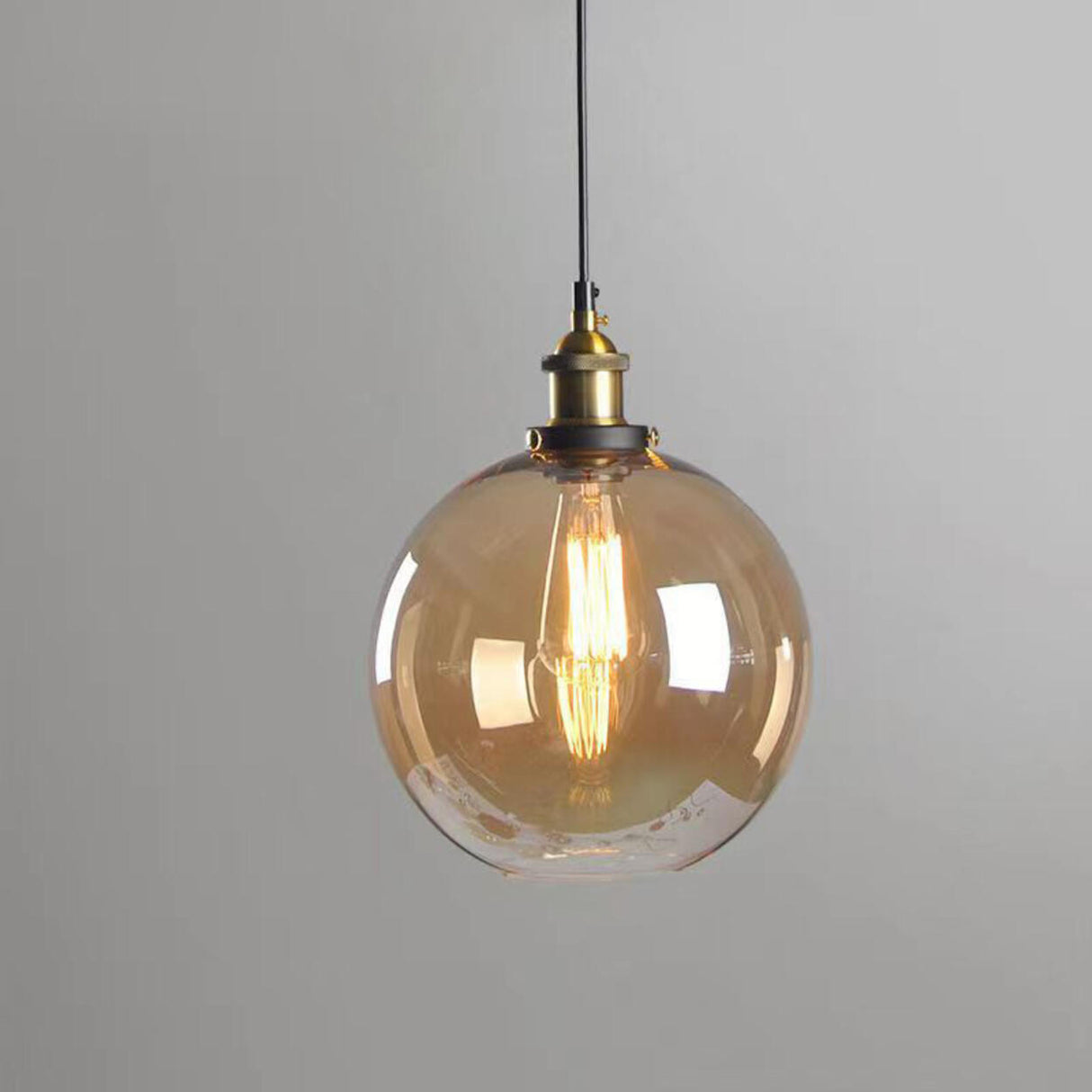 Modern Cone Clear Glass Pendant Lights Adjustable Cord Image - 17