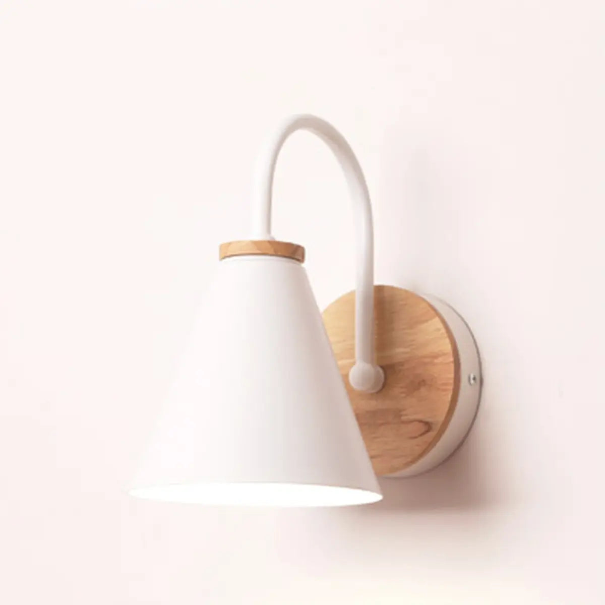 Modern Cone Iron Shade Downlight Small Wall Light Black Image - 7