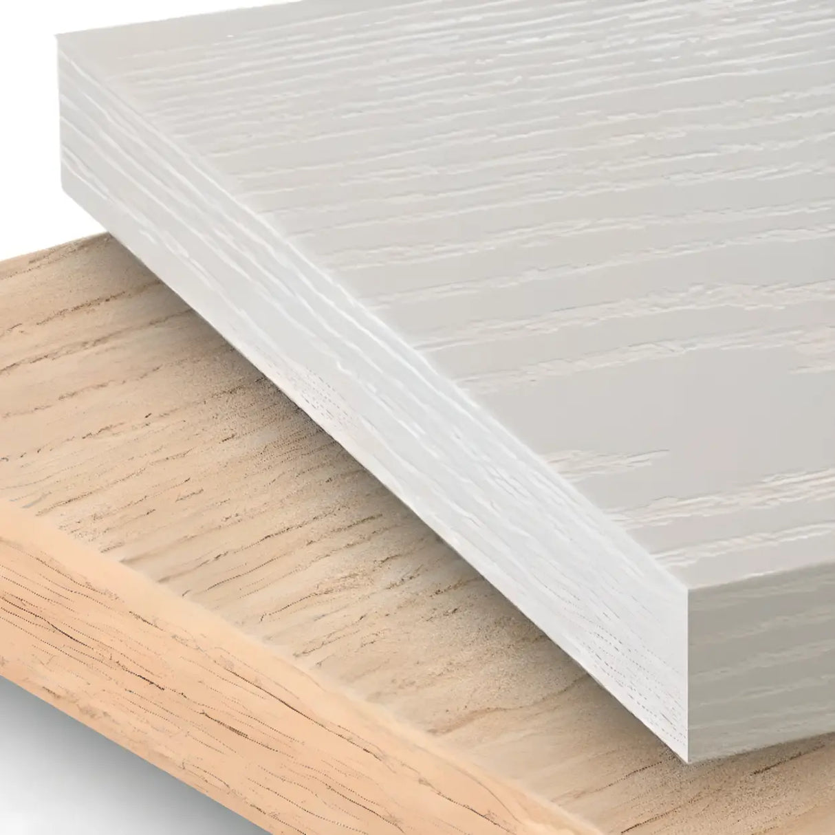 Modern Cream Wood Nightstand with Drawer & Cabinet Image - 4