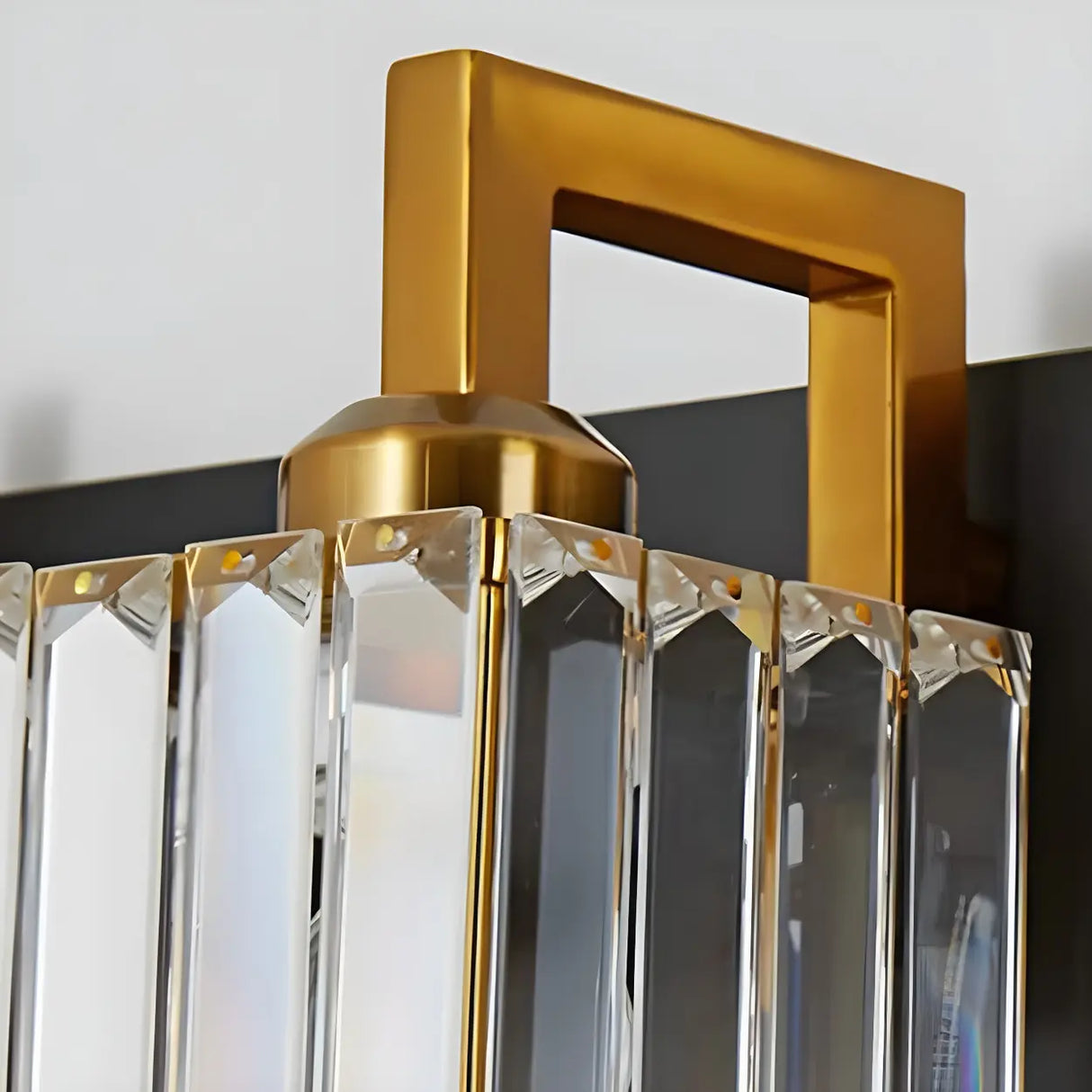 Modern Crystal Bathroom Vanity Light with Gold Finish Image - 13