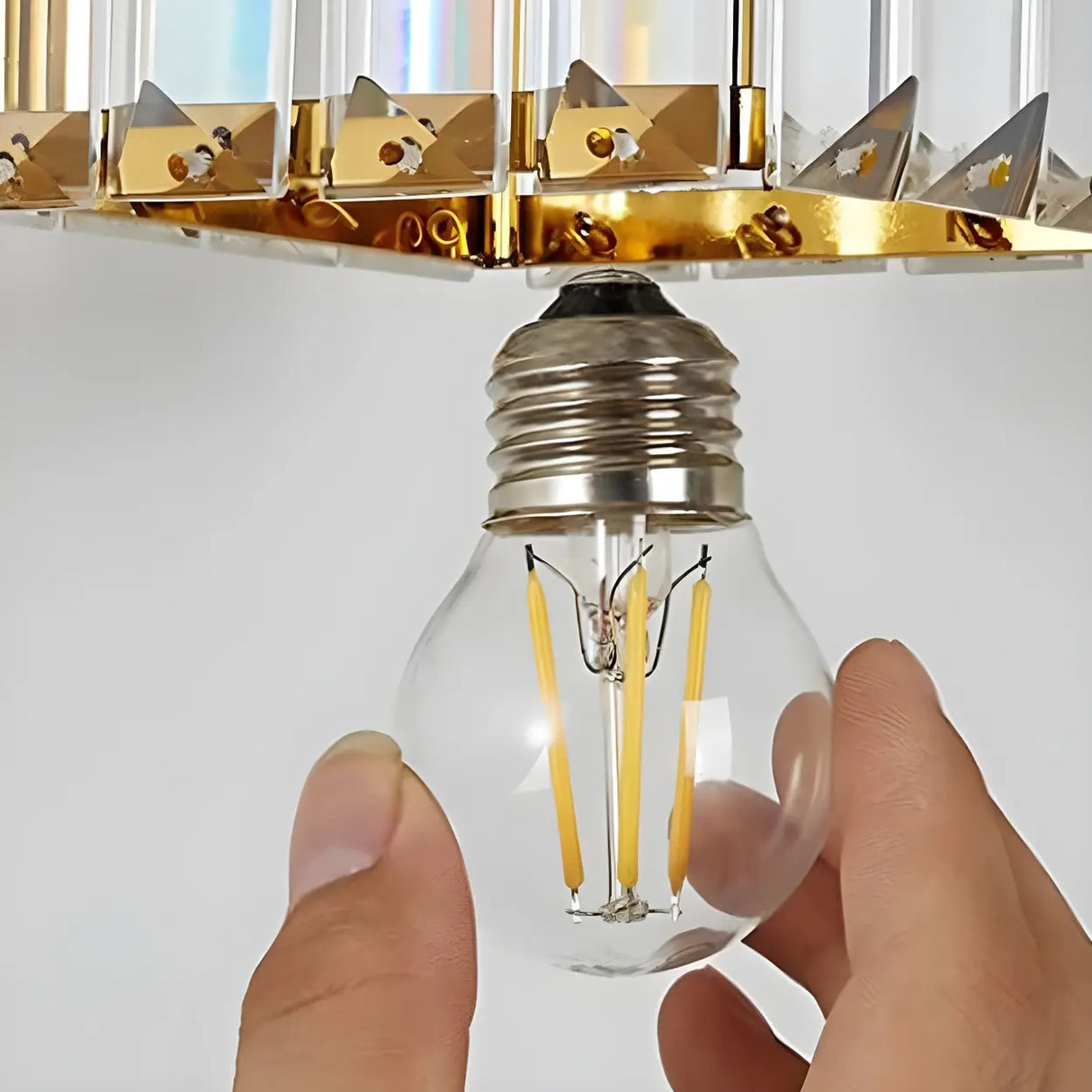 Modern Crystal Bathroom Vanity Light with Gold Finish Image - 15