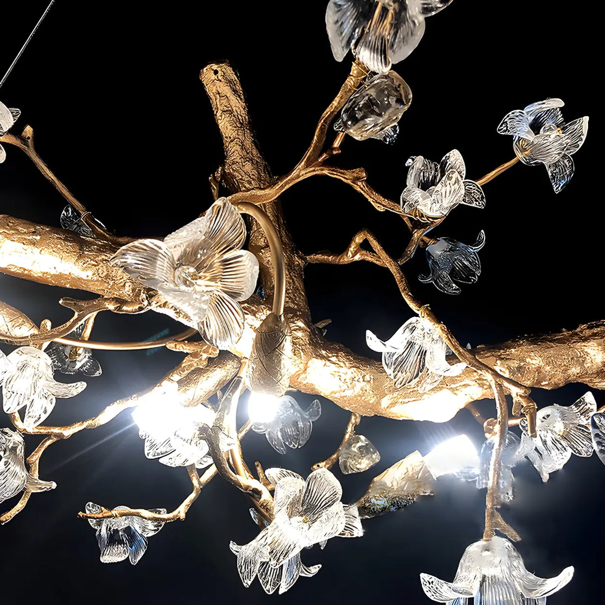 Modern Crystal Branch Chandelier for Dining Room Decor Image - 10