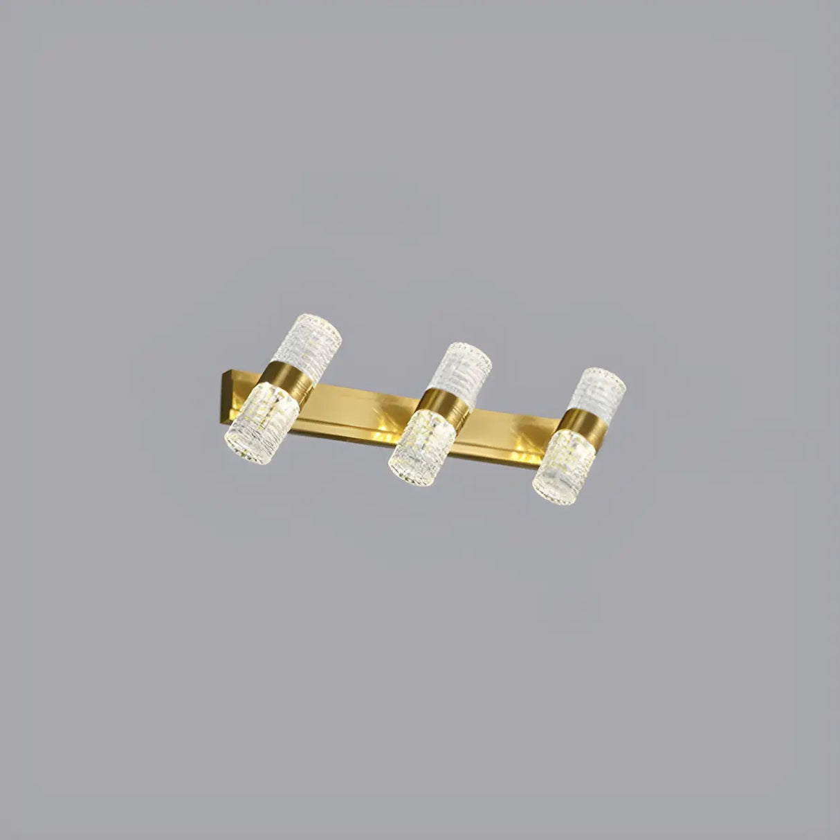 Modern Crystal Brass Wall Light, 4-Light Vanity Fixture Image - 2