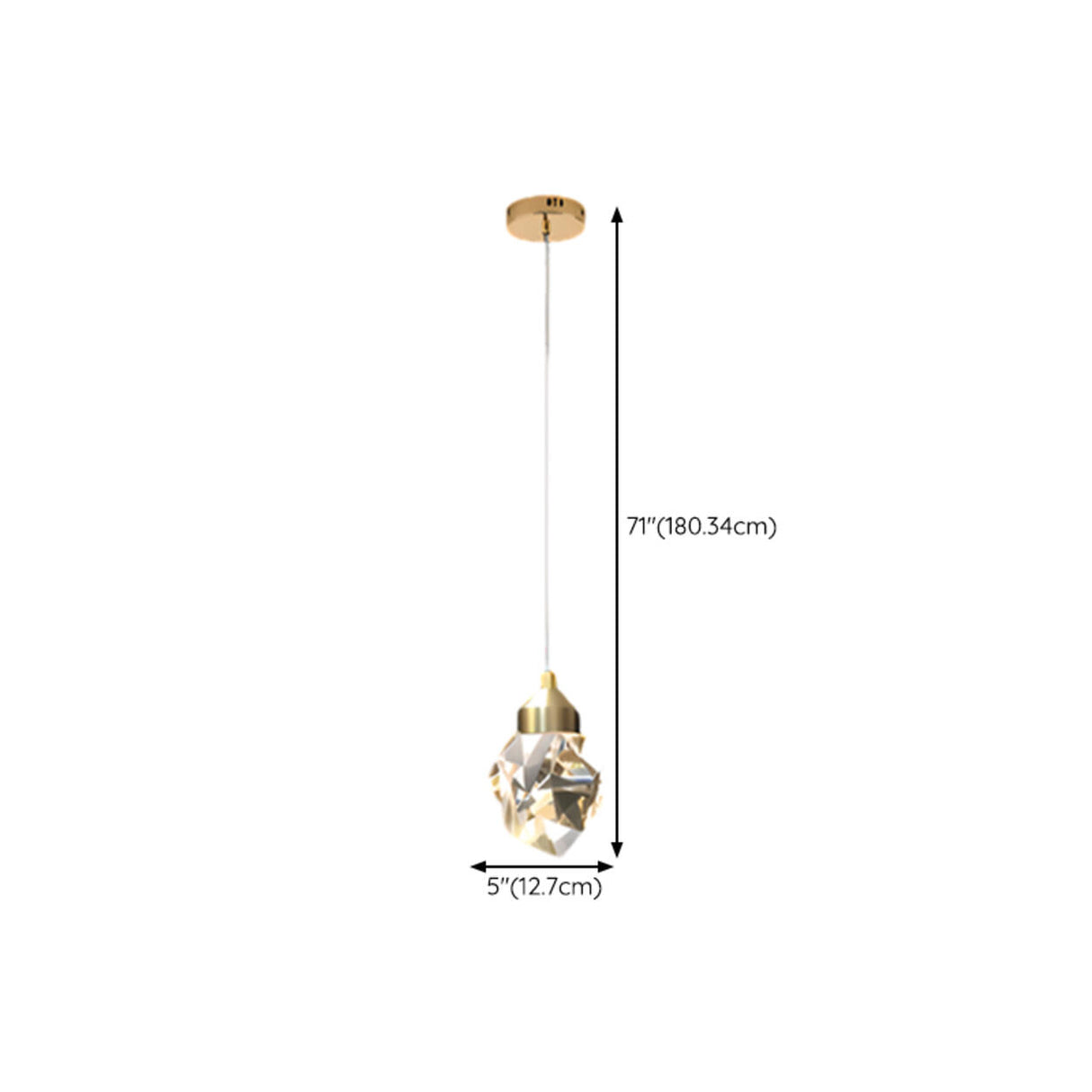 Modern Crystal Cluster String Led Pendant Light