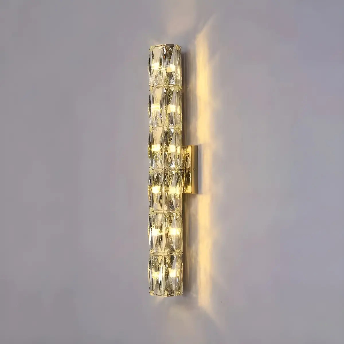 Modern Chrome Crystal Wall Sconce Light Fixture Image - 15
