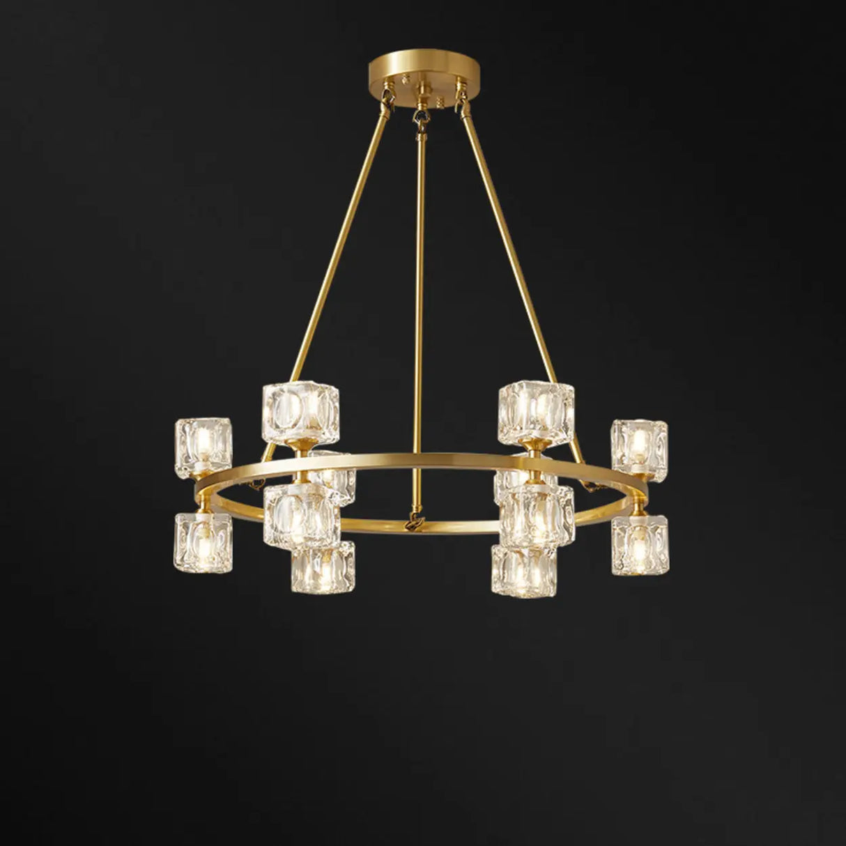 Modern Crystal Glass Pendant Lamp for Living Room Image - 1
