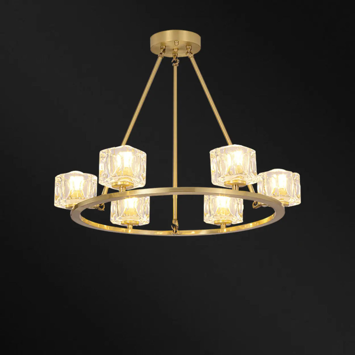 Modern Crystal Glass Pendant Lamp for Living Room Image - 7