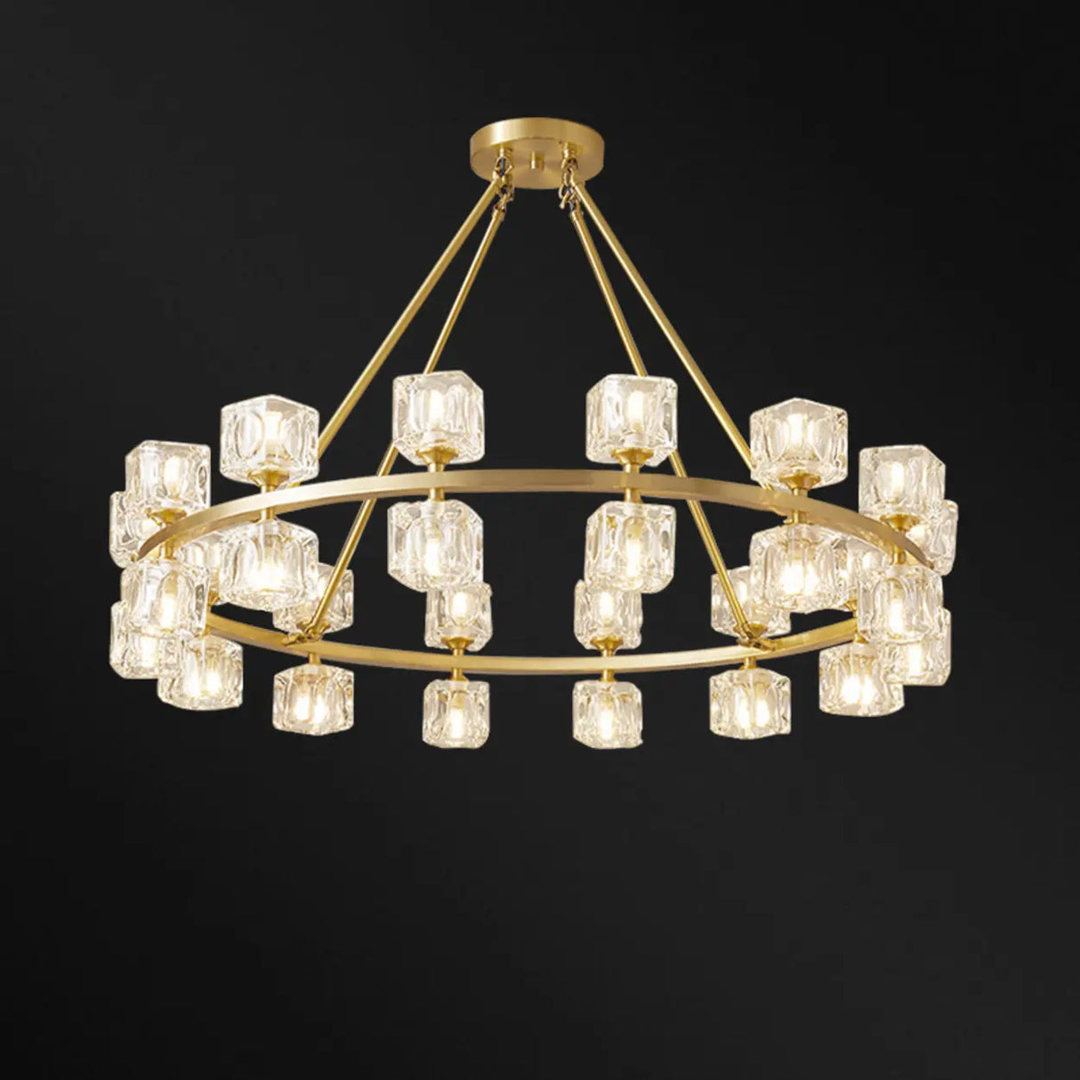 Modern Crystal Glass Pendant Lamp for Living Room Image - 9