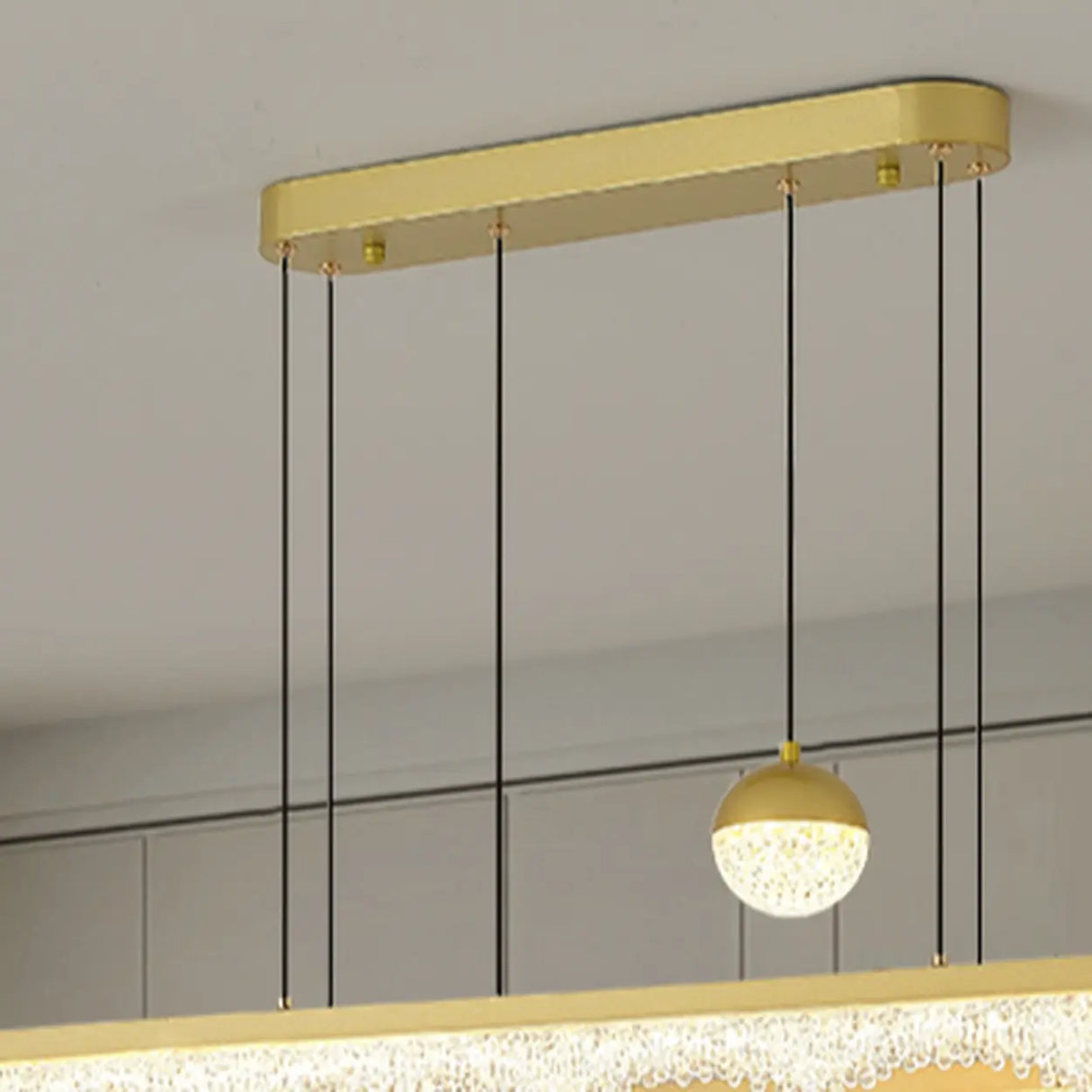 Modern Crystal Island Chandelier LED Pendant Lighting, 2 Globe Image - 7