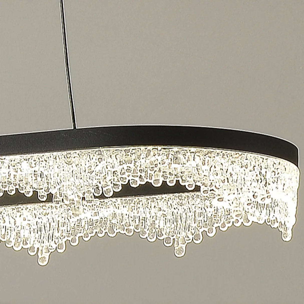 Modern Crystal Island Chandelier LED Pendant Lighting, 2 Globe Image - 8