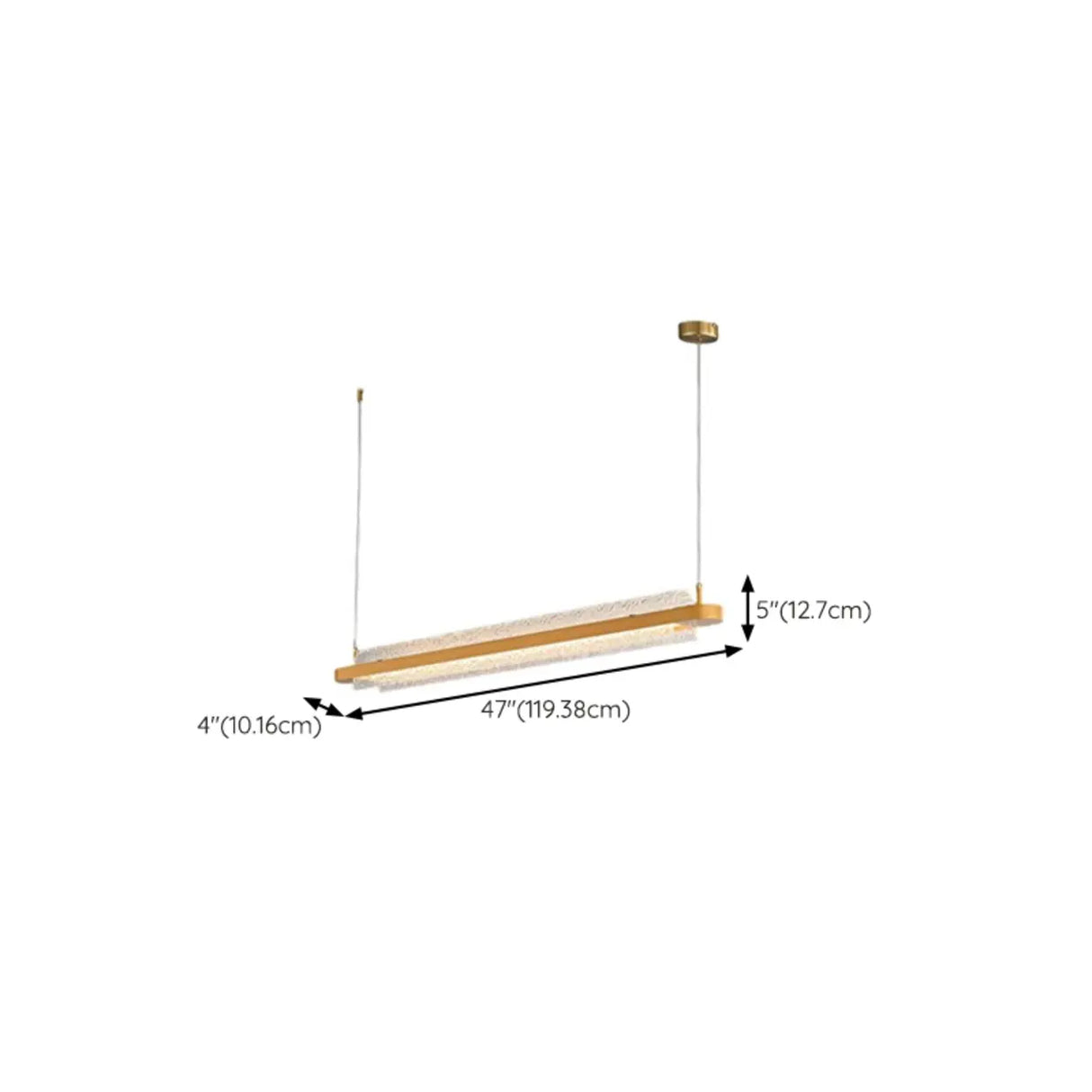 Modern Crystal LED Linear Pendant Light for Kitchen Island Image - 10