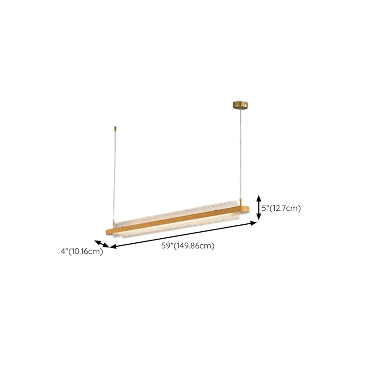 Modern Crystal LED Linear Pendant Light for Kitchen Island Image - 11