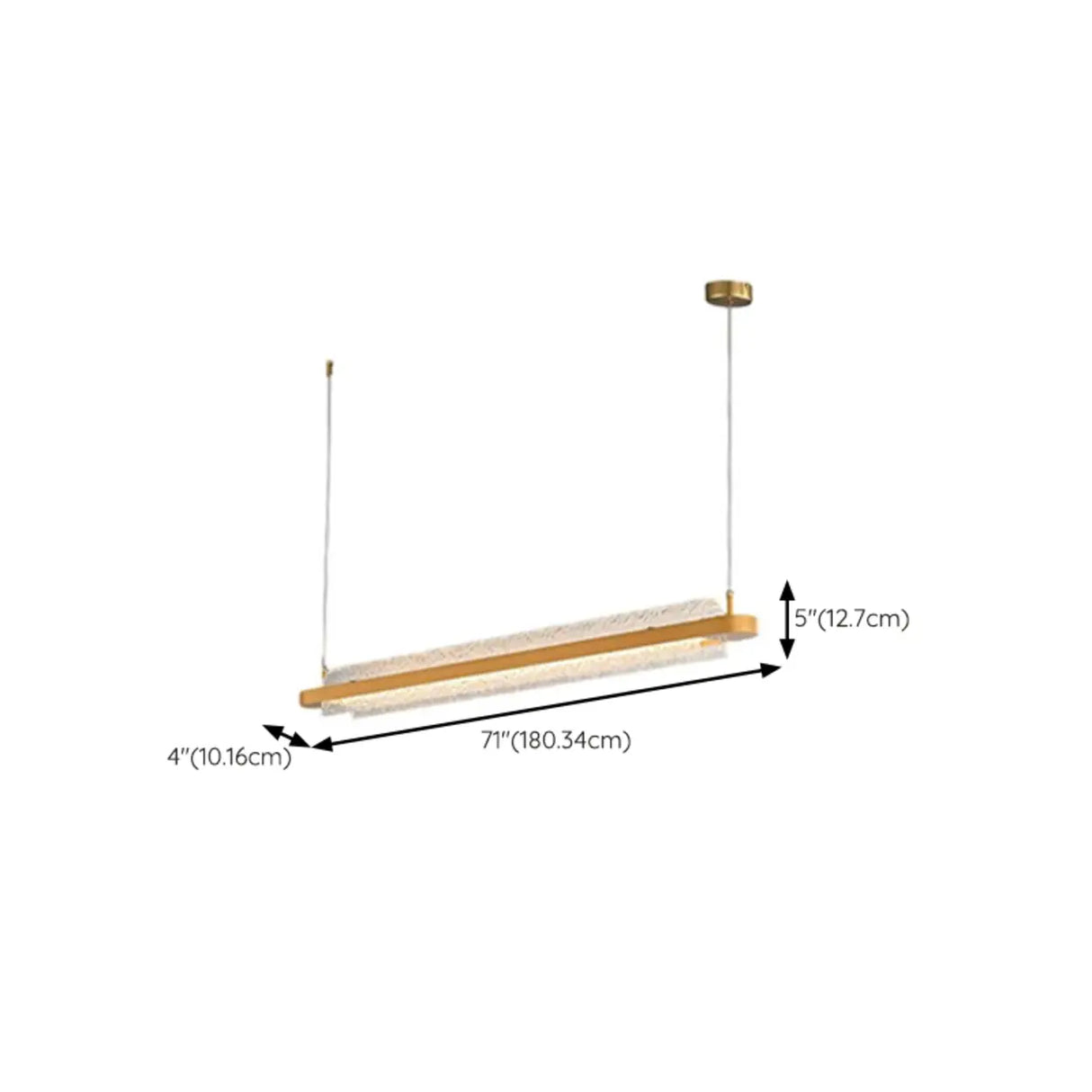 Modern Crystal LED Linear Pendant Light for Kitchen Island Image - 12