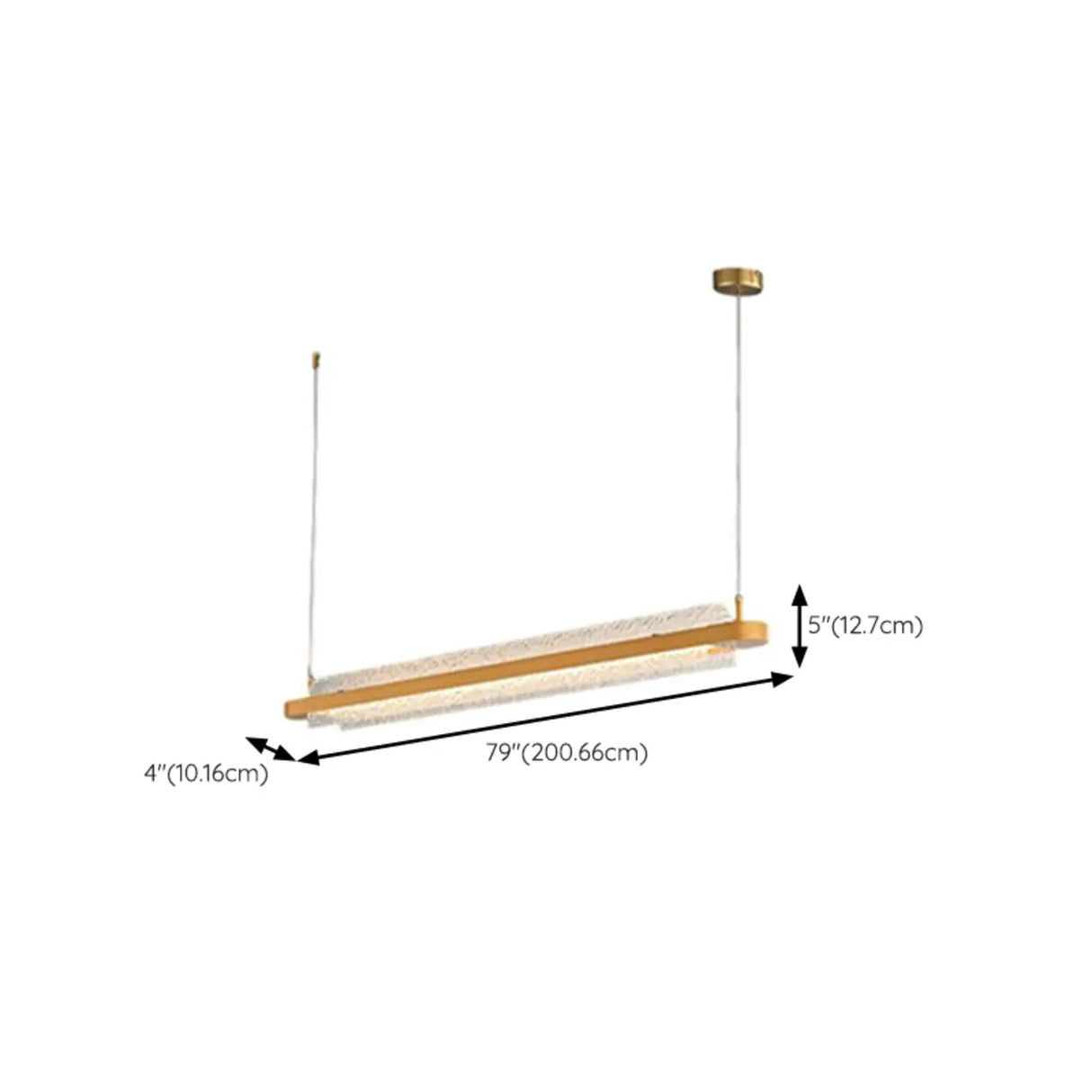 Modern Crystal LED Linear Pendant Light for Kitchen Island Image - 13