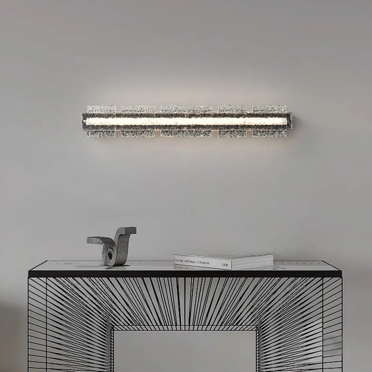 Modern Crystalline LED Vanity Light for Bathroom Décor Image - 4