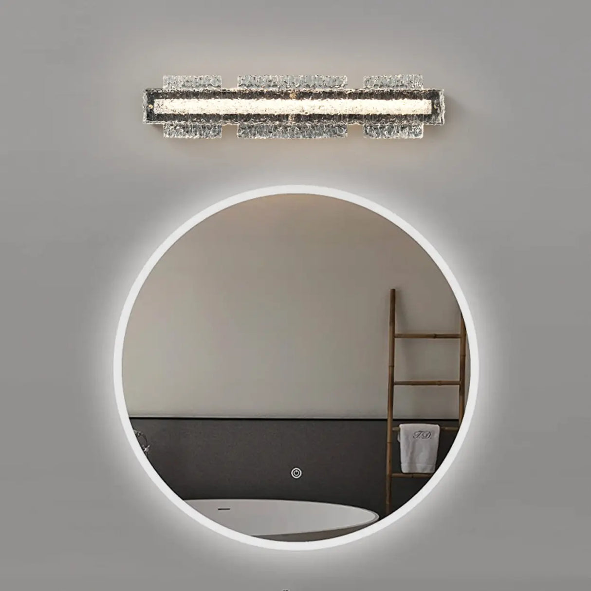 Modern Crystalline LED Vanity Light for Bathroom Décor Image - 5