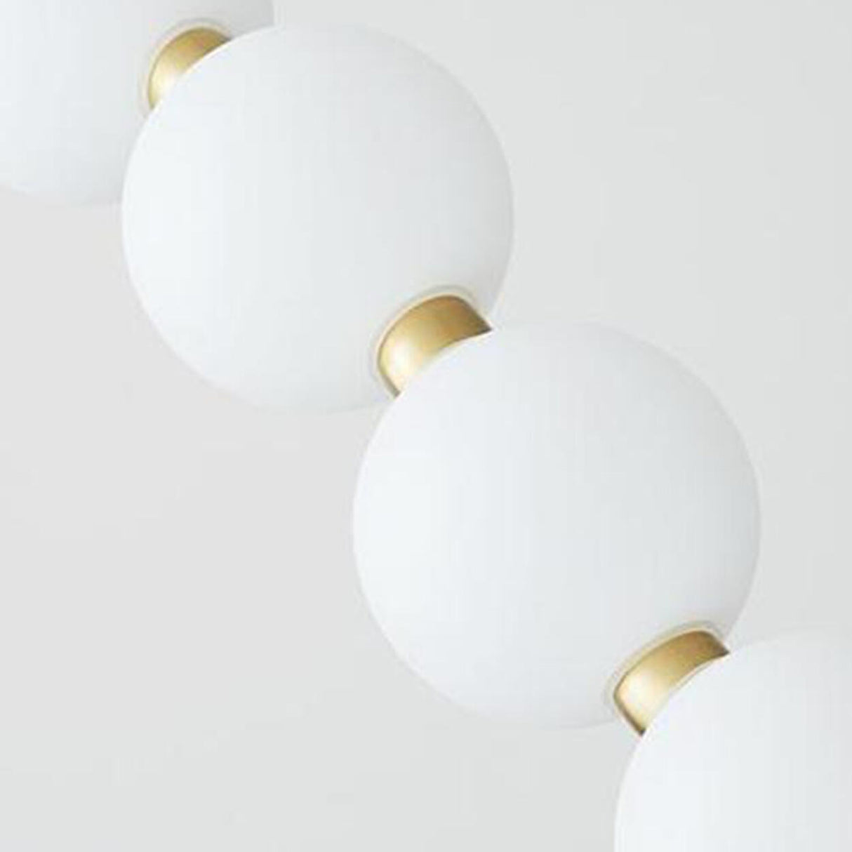 Modern Curve White Ball LED Island Pendant Light Image - 11